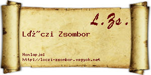 Lóczi Zsombor névjegykártya