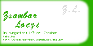 zsombor loczi business card